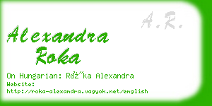 alexandra roka business card